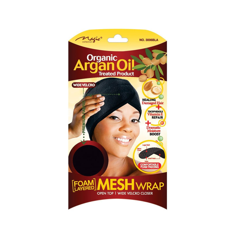 MAGIC | Organic Argan Oil Mesh Wrap Foam Layered Black 3006BLA | Hair to Beauty.