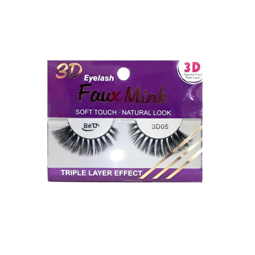 BE U | 3D Faux Mink Eyelashes 3D05 | Hair to Beauty.