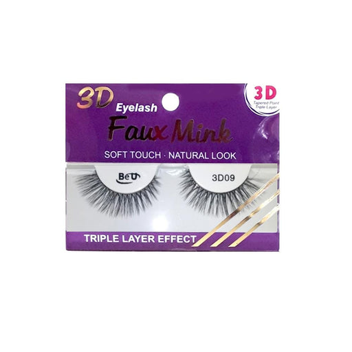 BE U | 3D Faux Mink Eyelashes 3D09 | Hair to Beauty.