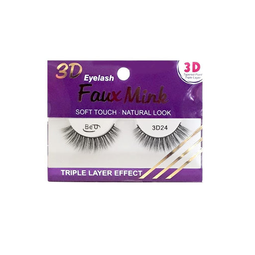 BE U | 3D Faux Mink Eyelashes 3D24 | Hair to Beauty.