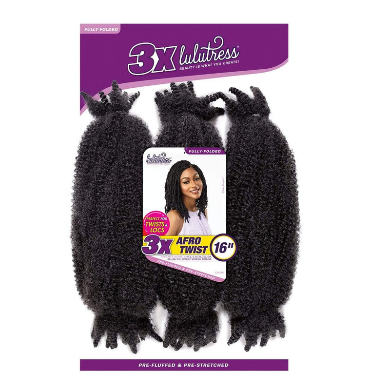 3X AFRO TWIST 16" | Lulutress Synthetic Crochet Braid | Hair to Beauty.
