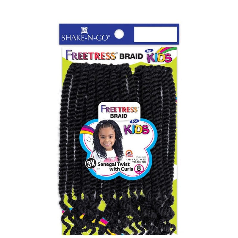 3X KIDS-SENEGAL TWIST WITH CURLS 8" | Freetress Synthetic Crochet Braid