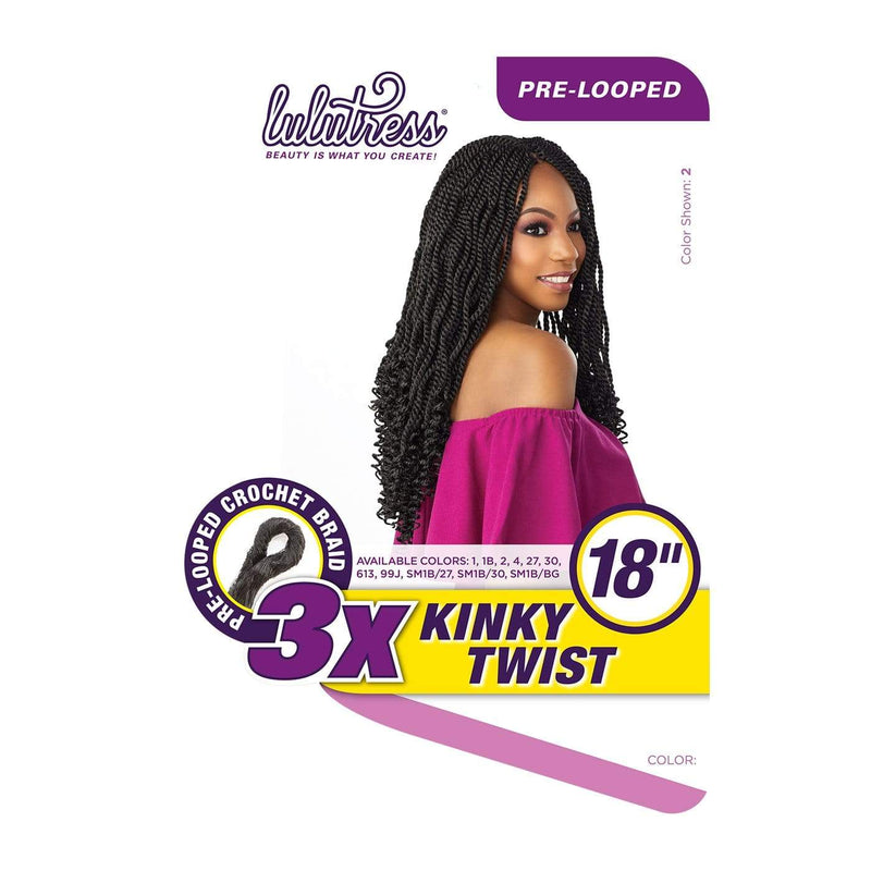 3X KINKY TWIST 18" | Lulutress Synthetic Crochet Braid | Hair to Beauty.