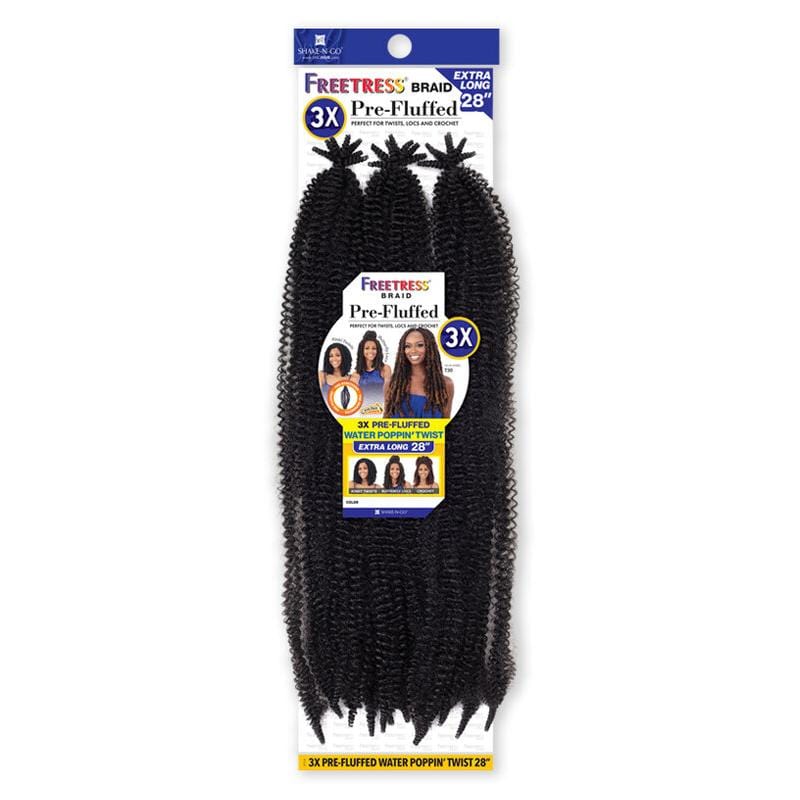 3X PRE-FLUFFED WATER POPPIN' TWIST 28" | Freetress Synthetic Braid | Hair to Beauty.