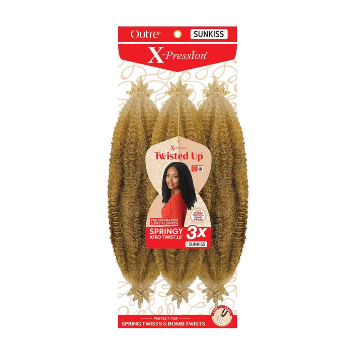  MULTI PACK DEALS! Outre Synthetic Braid - X PRESSION TWISTED  UP SPRINGY AFRO TWIST 16 (3-PACK, 1B) : Beauty & Personal Care