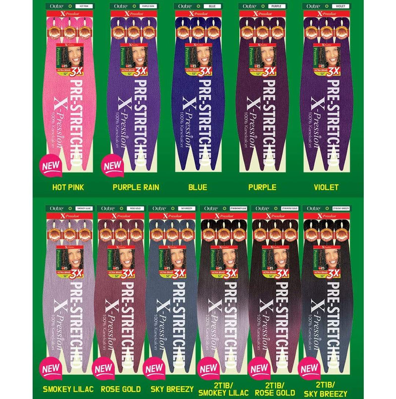 3X X-PRESSION 52" | Pre-Stretched Kanekalon Braid | Hair to Beauty.