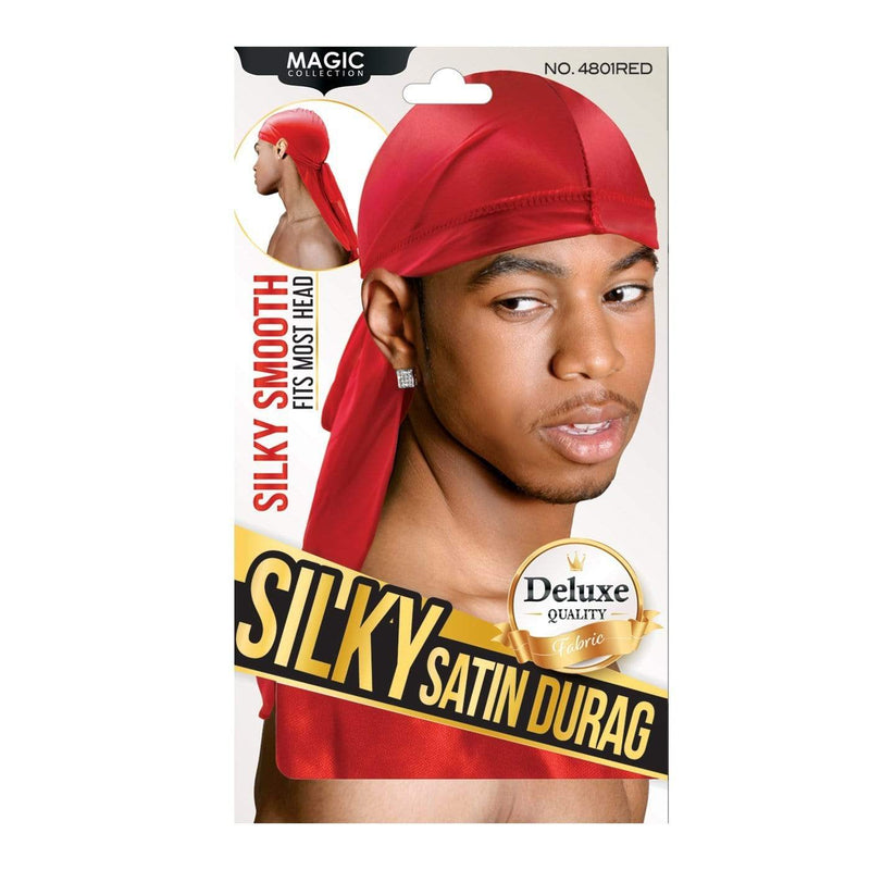 MAGIC | Silky Satin Durag  Red | Hair to Beauty.