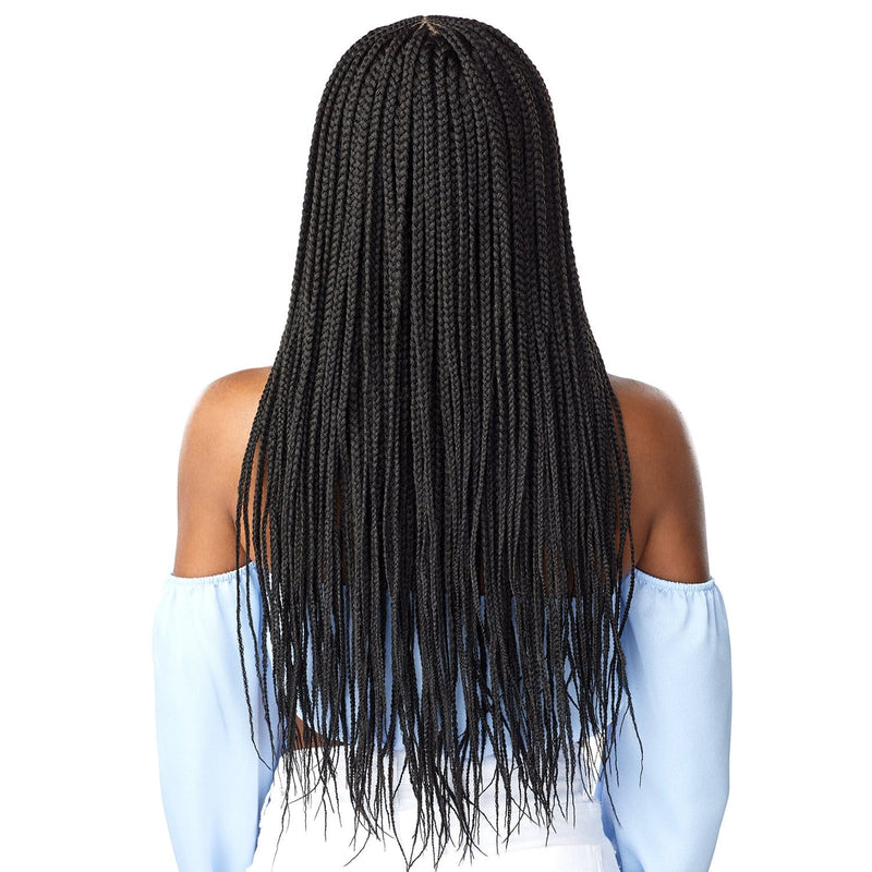 CENTER PART FEED IN 28″ | Sensationnel Cloud9 Synthetic Swiss Hand-Braided HD Lace Wig | Hair to Beauty.