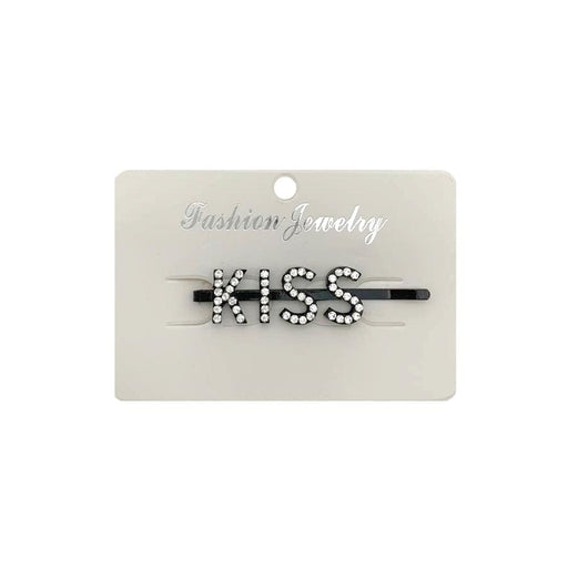 HA0047 | KISS Rhinestone Hair Pin | Hair to Beauty.