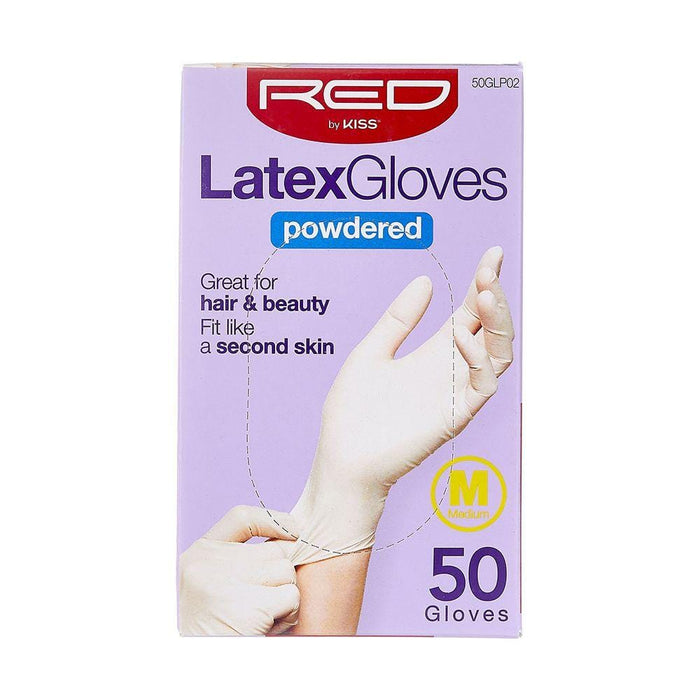 RED BY KISS | Latex Gloves Powdered 50 ct | Hair to Beauty.