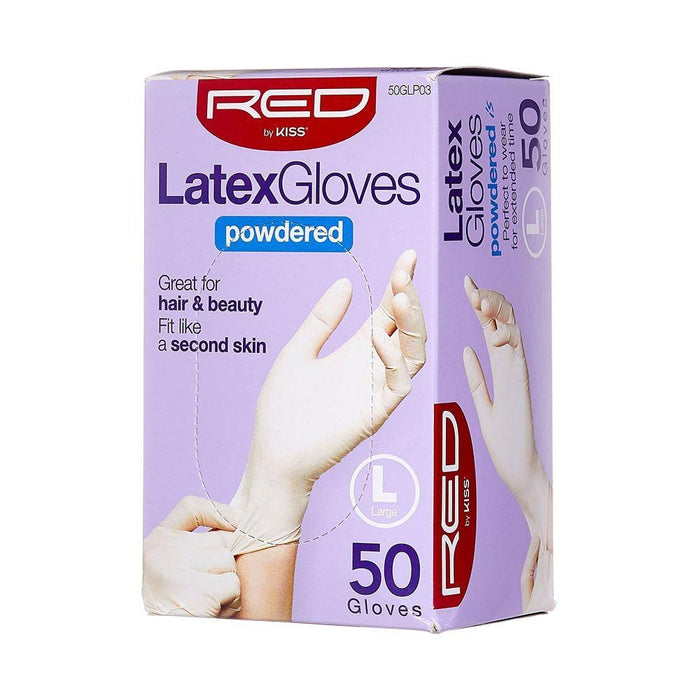 RED BY KISS | Latex Gloves Powdered 50 ct | Hair to Beauty.