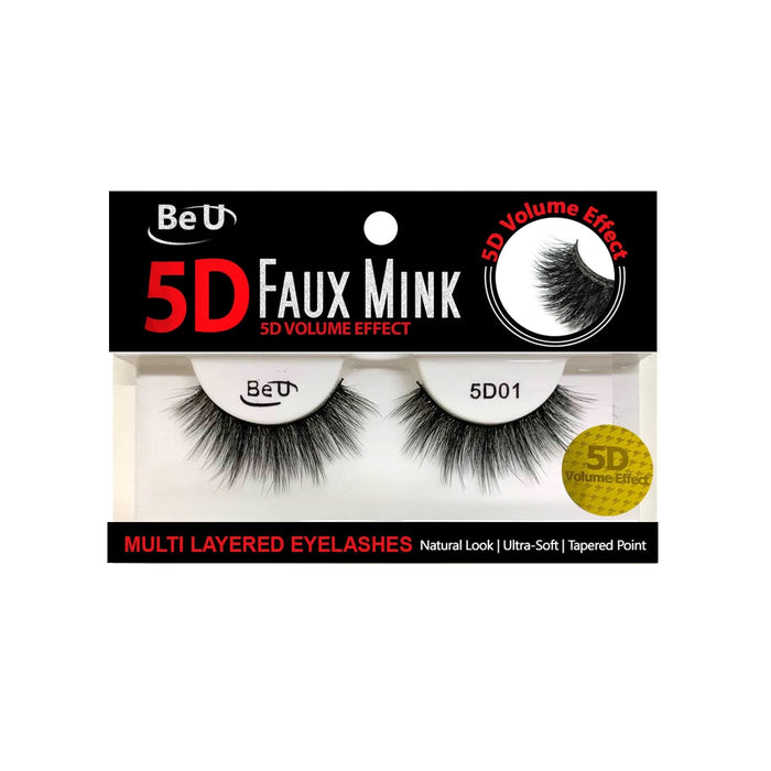 BE U | 5D Faux Mink Eyelashes 5D01 | Hair to Beauty.