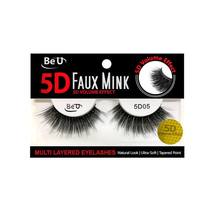 BE U | 5D Faux Mink Eyelashes 5D05 | Hair to Beauty.