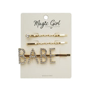 BABE | Rhinestone Hair Pin 3PCS | Hair to Beauty.