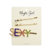 SEXY | Colorful Rhinestone Hair Pin 3PCS | Hair to Beauty.