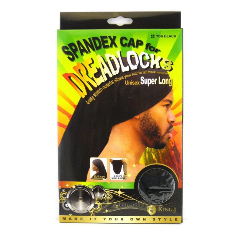 King J | Spandex Cap for Dreadlocks 706 Black - Hair to Beauty.