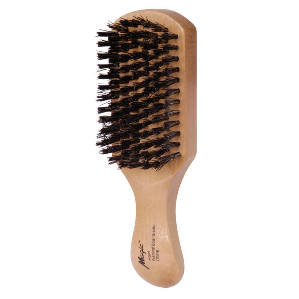 Wood Club Hairbrush W/Natural Boars Hair Bristles Unique Pattern