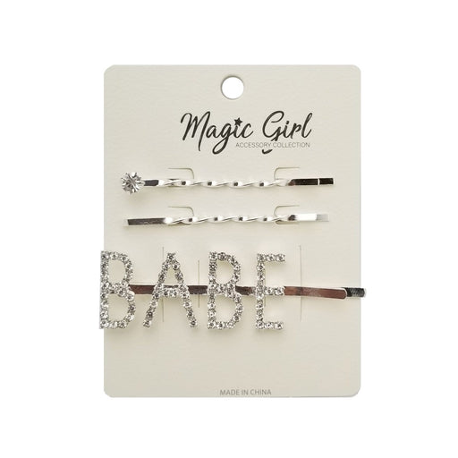 BABE | Rhinestone Hair Pin 3PCS | Hair to Beauty.