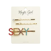 SEXY | Colorful Rhinestone Hair Pin 3PCS | Hair to Beauty.