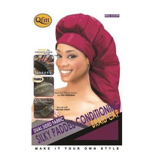QFITT | Dual Sided Fabric Silky Padded Conditioning Braid Cap | Hair to Beauty.