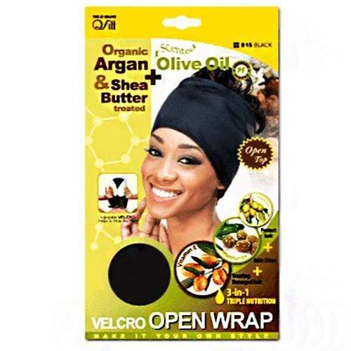 QFITT | Organic Argan & Shea Butter Treated Velcro Open Wrap | Hair to Beauty.