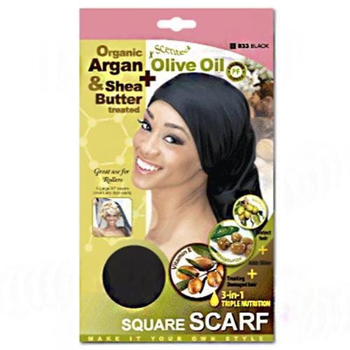 QFITT | Organic Shea Butter & Olive Oil Treated Square Scarf | Hair to Beauty.