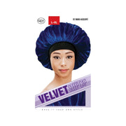 Qfitt | Velvet Sleep Cap L-LX Size - Hair to Beauty.
