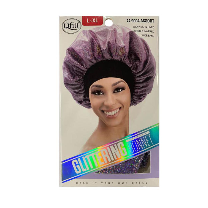 Qfitt | Glitter Premium Bonnet 9004 AST L-LX Size | Hair to Beauty.