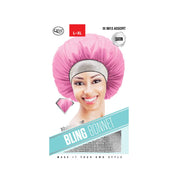 Qfitt | L-XL Bling Satin Bonnet - Rhinestone