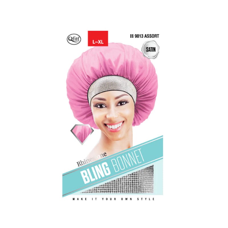 Qfitt | L-XL Bling Satin Bonnet - Rhinestone