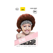 Qfitt | Bling Satin Kids Bonnet - Pearl & Rhinestone