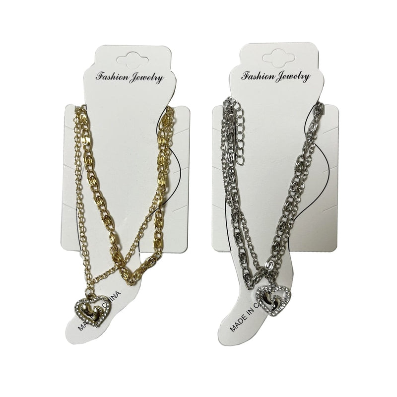 BE U | Heart & Foot Print Anklet - Hair to Beauty.