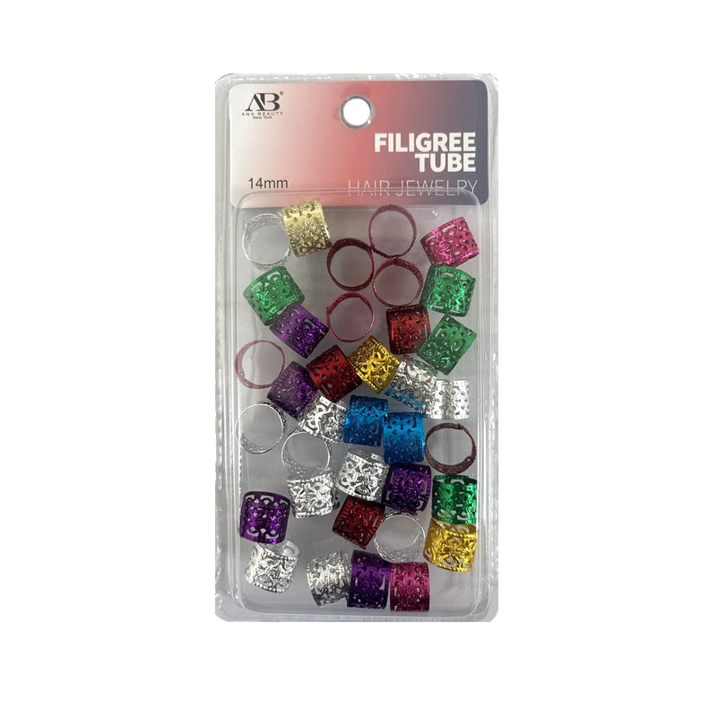 ANA BEAUTY | Colorful Metal Filigree Tube (0682) - Hair to Beauty.