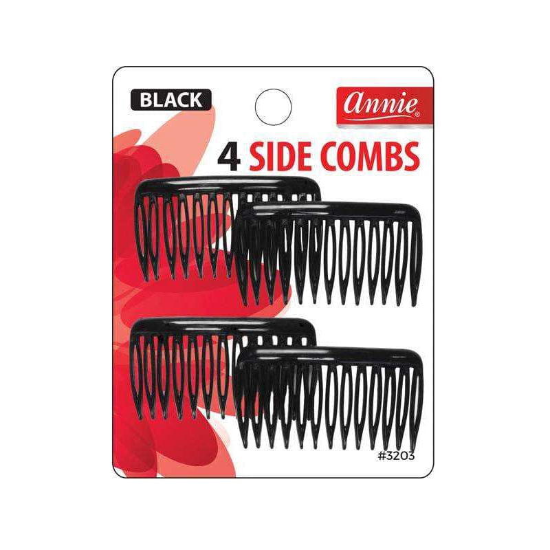 ANNIE | 4 Small Side Combs Black - Hair to Beauty.