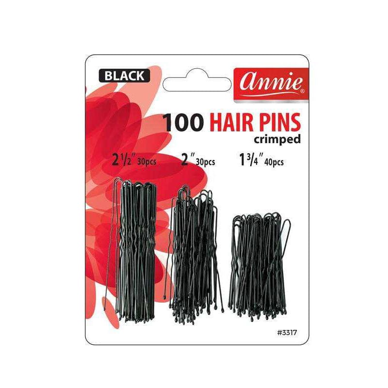 ANNIE | Hair Pins 2 1/2" And 2" & 1 3/4" 100 Black - Hair to Beauty.