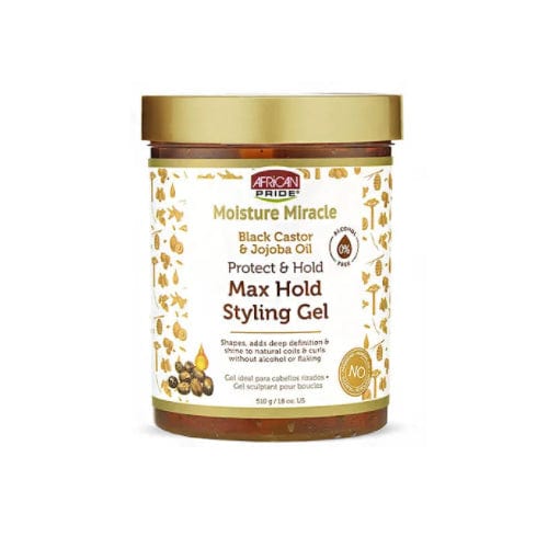 AFRICAN PRIDE | Moisture Miracle Black Castor & Jojoba Oil Max Hold Styling Gel 18oz | Hair to Beauty.