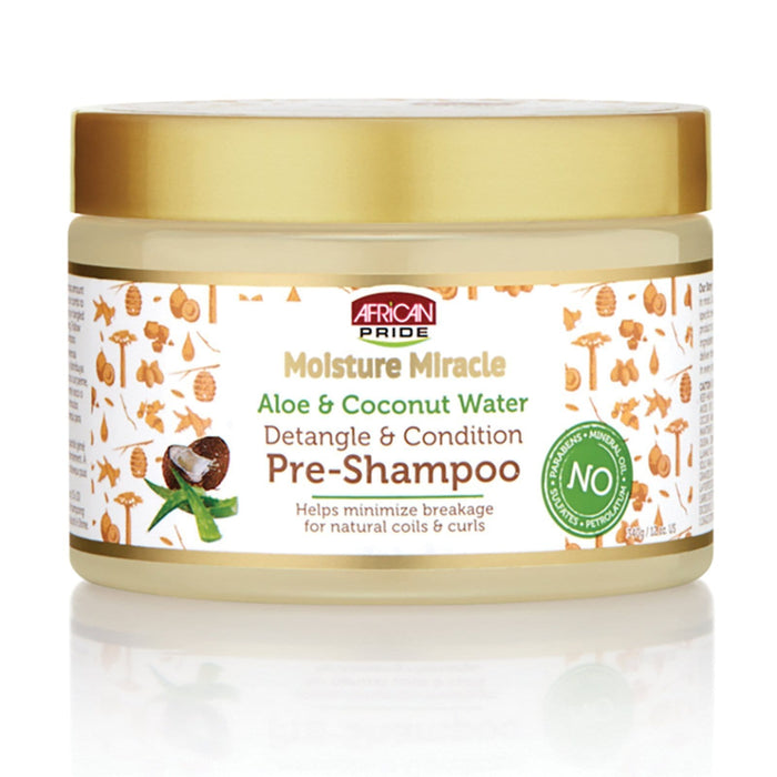 AFRICAN PRIDE | Moisture Miracle Pre Shampoo 12oz | Hair to Beauty.