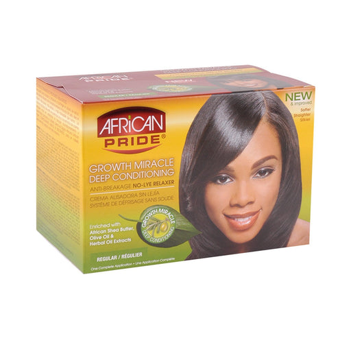 AFRICAN PRIDE | Olive Miracle Kit Regular Deep Conditioner Relaxer 1 App | Hair to Beauty.