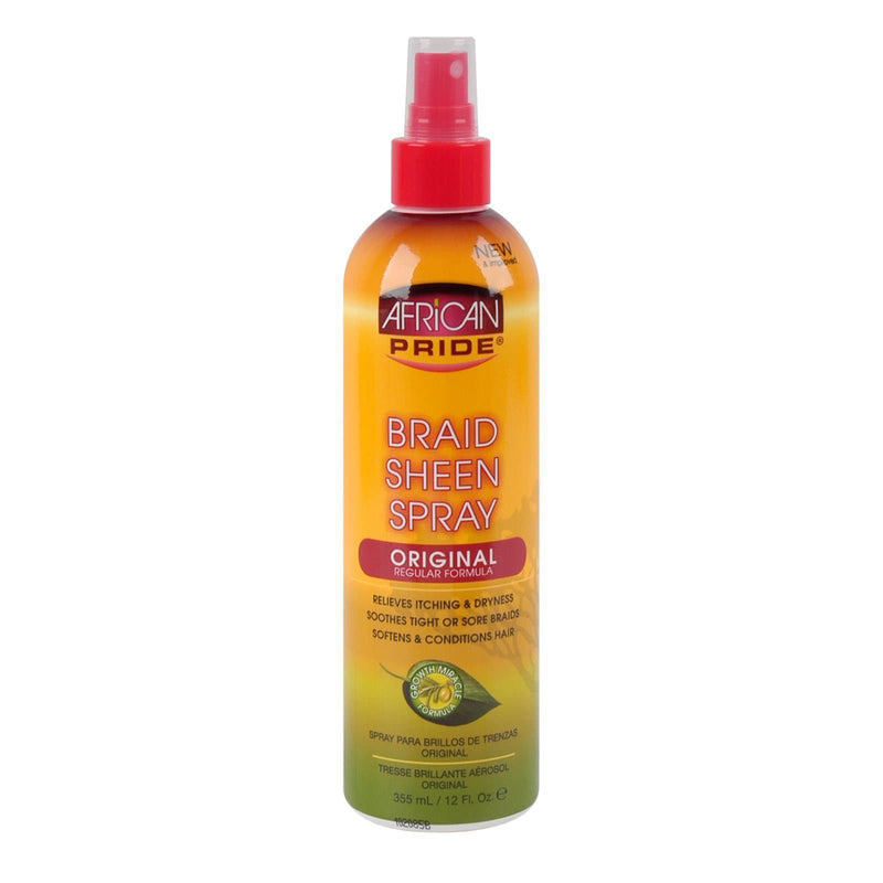 AFRICAN PRIDE | Braid Sheen Spray Regular 12oz | Hair to Beauty.