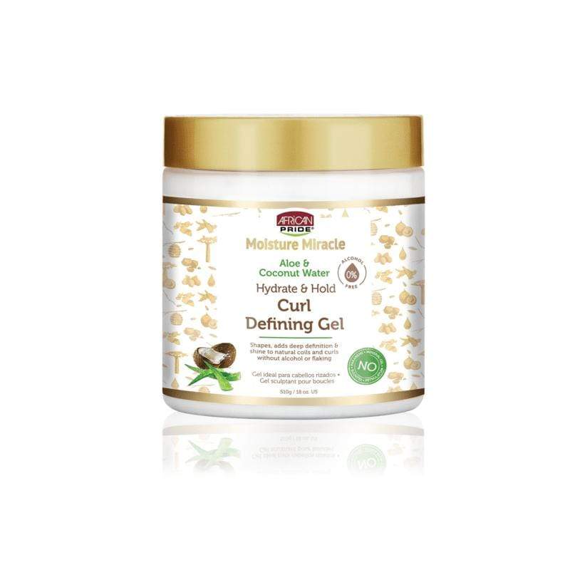 AFRICAN PRIDE | Moisture Miracle Aloe Vera Gel & Coconut Water Curl Defining Gel 18oz | Hair to Beauty.