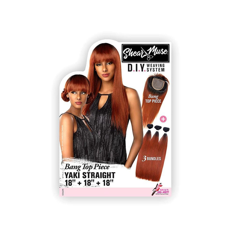 BANG TOP PIECE YAKI STRAIGHT 18"/18″/18″ | Shear Muse Synthetic Weave | Hair to Beauty.