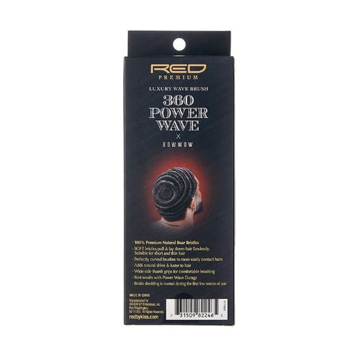 RED PREMIUM | 360 Power Club Wave Boar Brush (Soft) | Hair to Beauty.