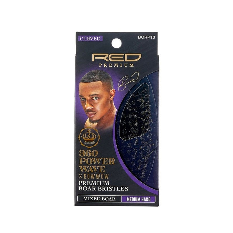 RED PREMIUM | 360 Power Wave Palm Boar Brush (Medium Hard) | Hair to Beauty.