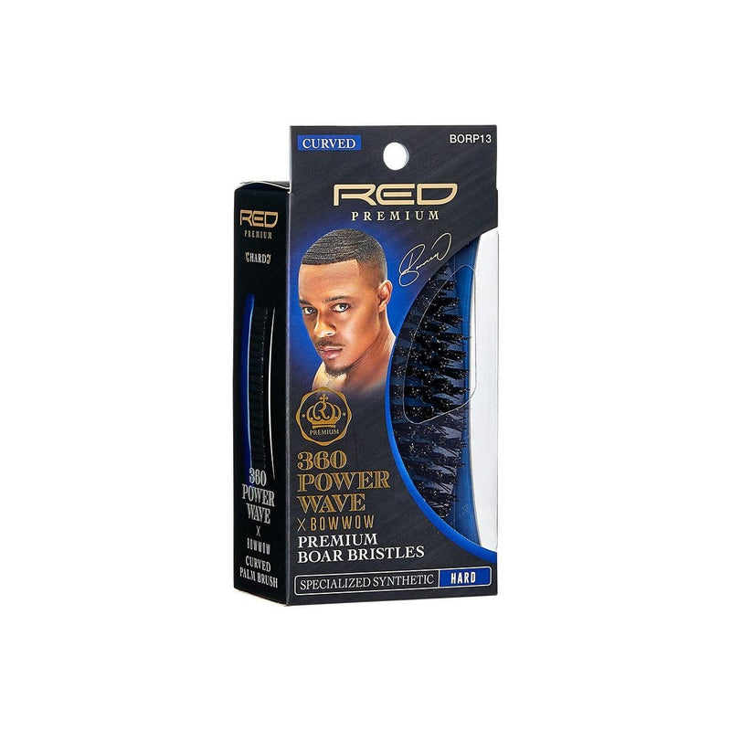 RED PREMIUM | 360 Power Wave Palm Boar Brush (Hard) | Hair to Beauty.