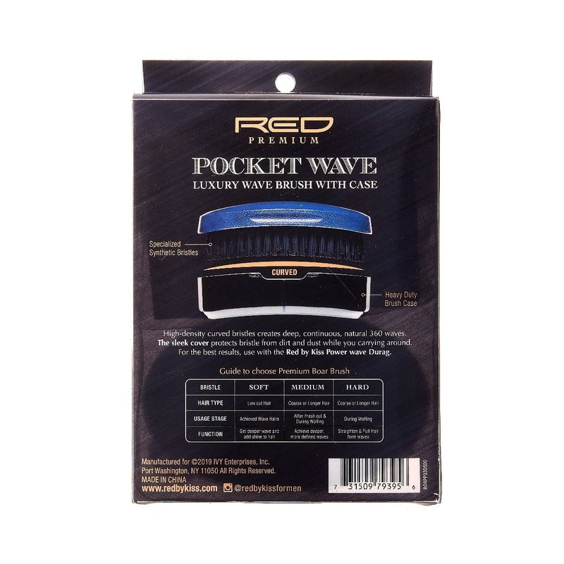 RED PREMIUM | Pocket Wave Brush (Hard) | Hair to Beauty.