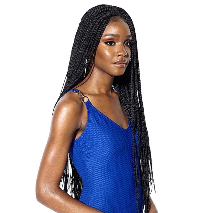 RUWA BOX BRAID 36" | Synthetic Swiss Lace Front Wig | Hair to Beauty.