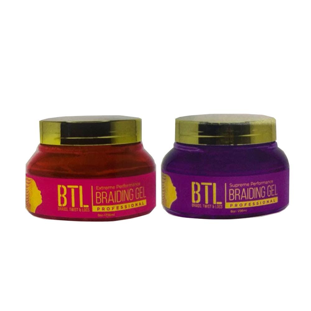 BTL Braids, Twist & Locs Supreme Performance Braiding Gel (purple)8 oz