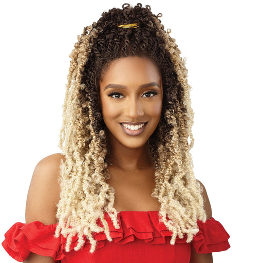 BUTTERFLY BOMB TWIST 24″ | Outre X-Pression Twisted Up Synthetic 4X4 Lace Front Braid Wig - Hair To Beauty | Color Shown : 1B