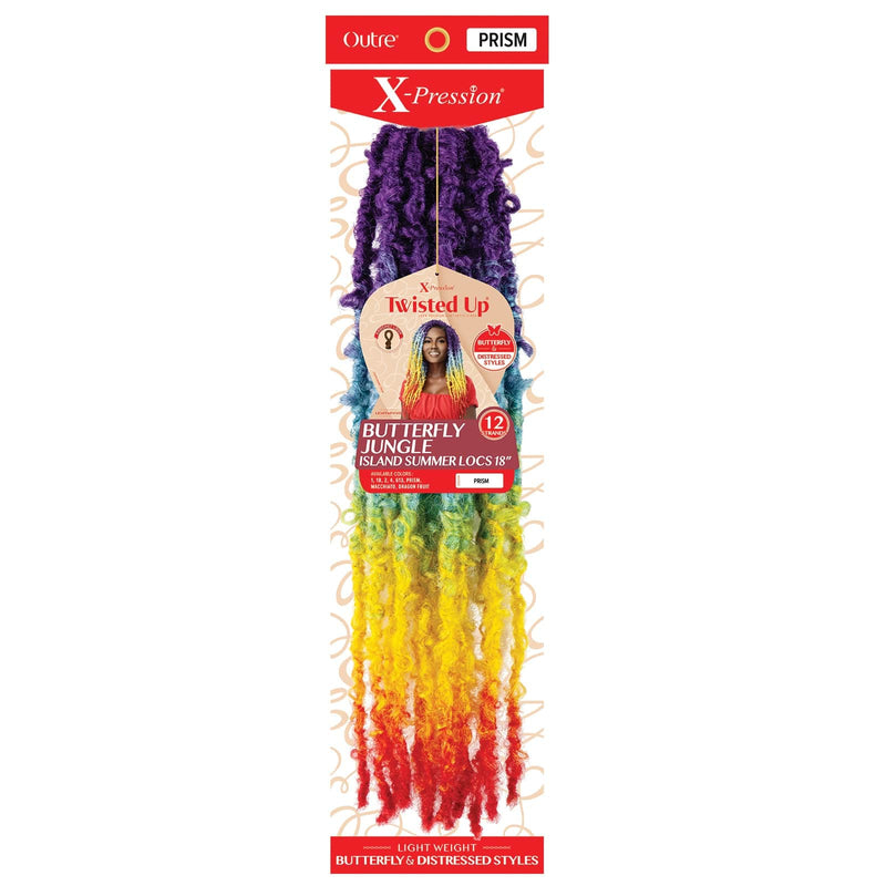 BUTTERFLY JUNGLE ISLAND SUMMER LOCS 18" | Outre X-pression Twisted Up Synthetic Braid | Hair to Beauty.