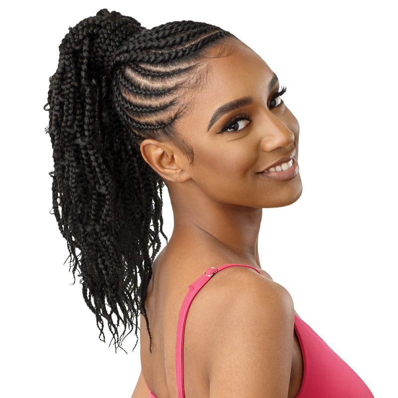BUTTERFLY JUNGLE WAVY BOX BRAID 16″ | Outre Pretty Quick Wrap Synthetic Ponytail | Hair to Beauty.